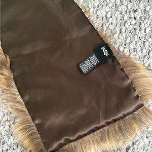 Indigo Brown Faux Fur Scarf Wrap